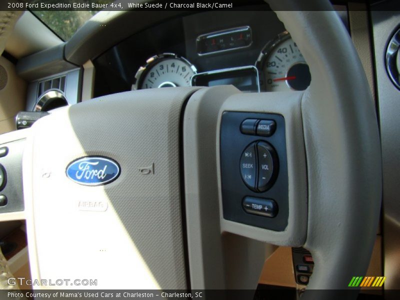 White Suede / Charcoal Black/Camel 2008 Ford Expedition Eddie Bauer 4x4