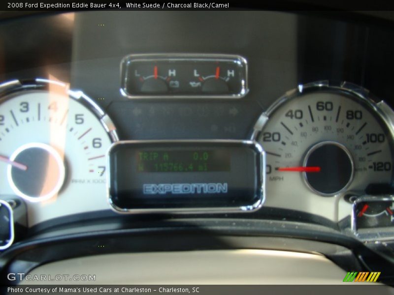 White Suede / Charcoal Black/Camel 2008 Ford Expedition Eddie Bauer 4x4