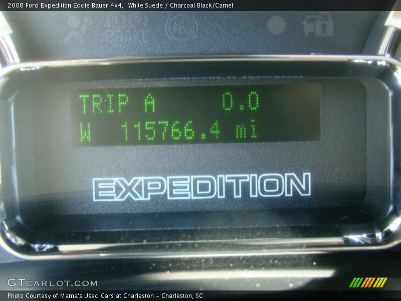 White Suede / Charcoal Black/Camel 2008 Ford Expedition Eddie Bauer 4x4