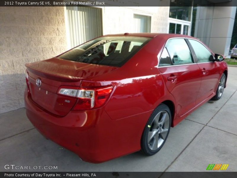 Barcelona Red Metallic / Black 2012 Toyota Camry SE V6