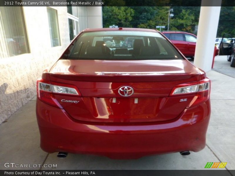 Barcelona Red Metallic / Black 2012 Toyota Camry SE V6