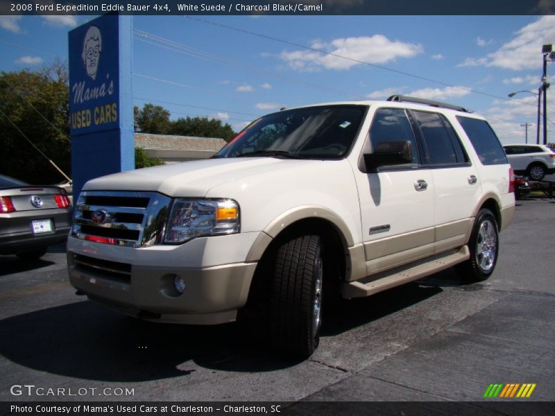 White Suede / Charcoal Black/Camel 2008 Ford Expedition Eddie Bauer 4x4