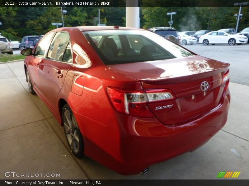 Barcelona Red Metallic / Black 2012 Toyota Camry SE V6