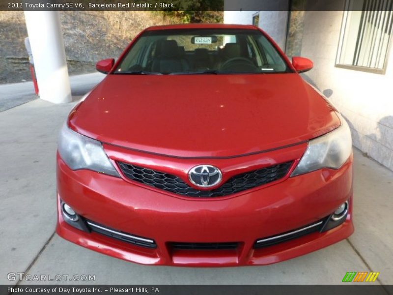 Barcelona Red Metallic / Black 2012 Toyota Camry SE V6