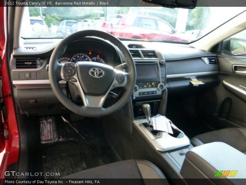 Barcelona Red Metallic / Black 2012 Toyota Camry SE V6