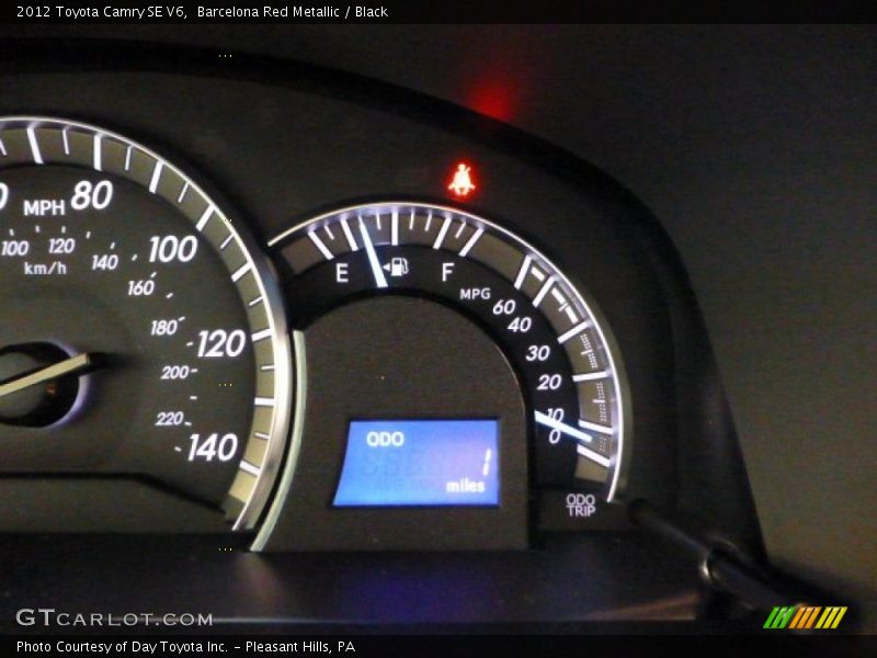 Barcelona Red Metallic / Black 2012 Toyota Camry SE V6