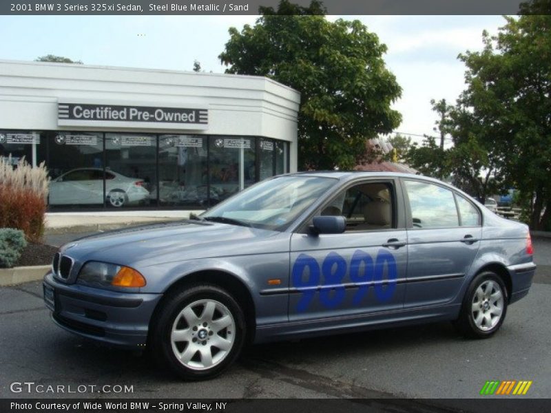 Steel Blue Metallic / Sand 2001 BMW 3 Series 325xi Sedan