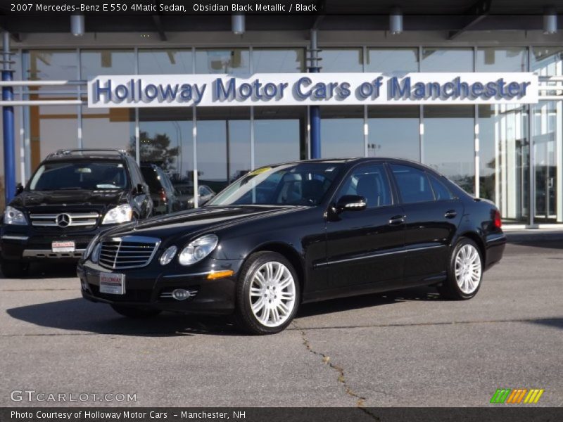 Obsidian Black Metallic / Black 2007 Mercedes-Benz E 550 4Matic Sedan