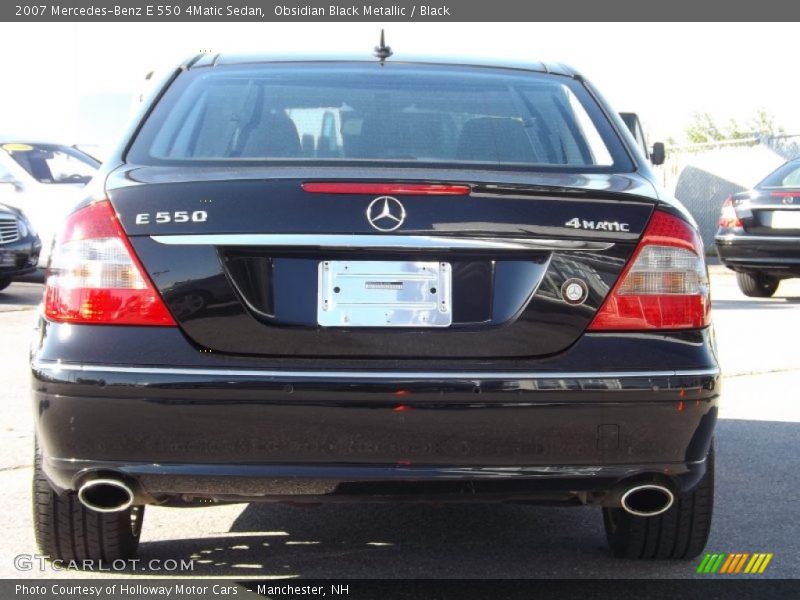 Obsidian Black Metallic / Black 2007 Mercedes-Benz E 550 4Matic Sedan