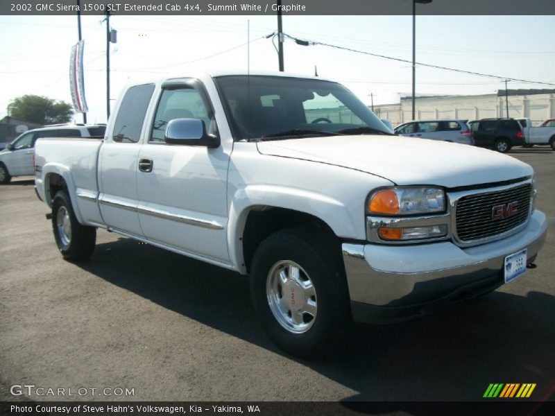 Summit White / Graphite 2002 GMC Sierra 1500 SLT Extended Cab 4x4