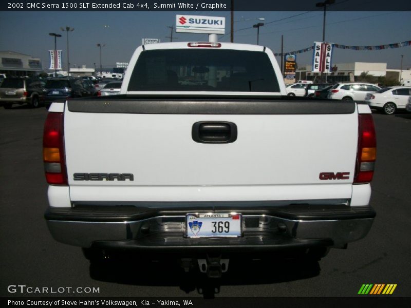 Summit White / Graphite 2002 GMC Sierra 1500 SLT Extended Cab 4x4