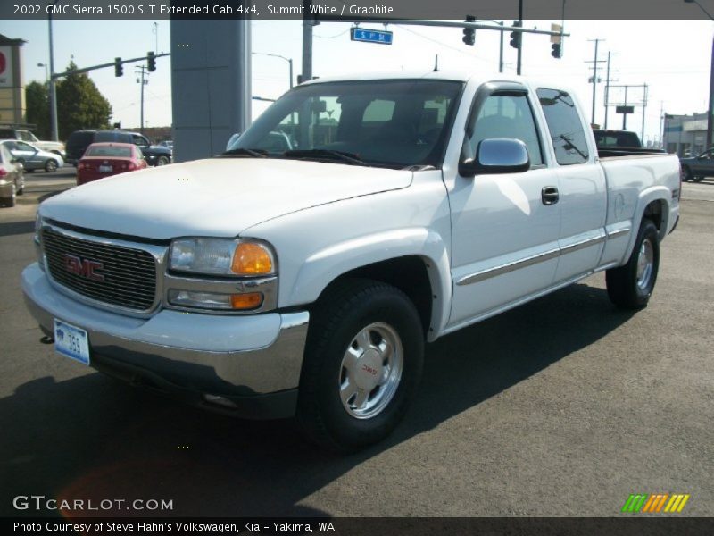 Summit White / Graphite 2002 GMC Sierra 1500 SLT Extended Cab 4x4