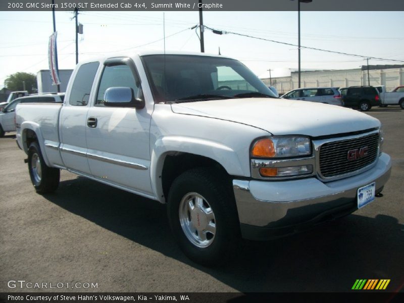 Summit White / Graphite 2002 GMC Sierra 1500 SLT Extended Cab 4x4