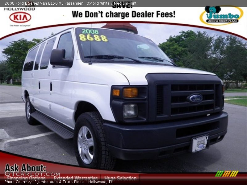 Oxford White / Medium Flint 2008 Ford E Series Van E150 XL Passenger