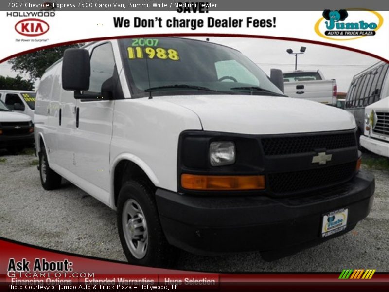 Summit White / Medium Pewter 2007 Chevrolet Express 2500 Cargo Van