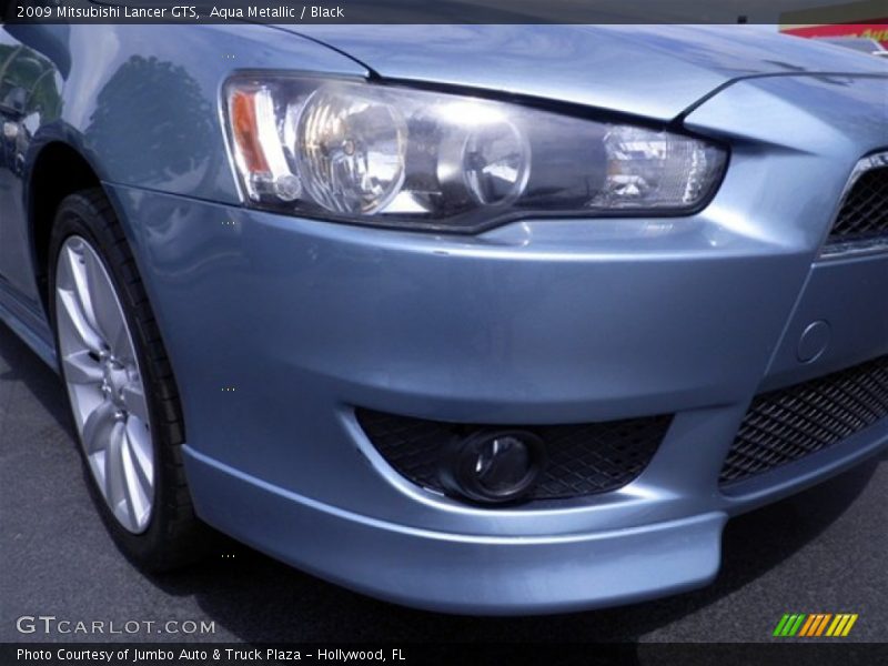 Aqua Metallic / Black 2009 Mitsubishi Lancer GTS