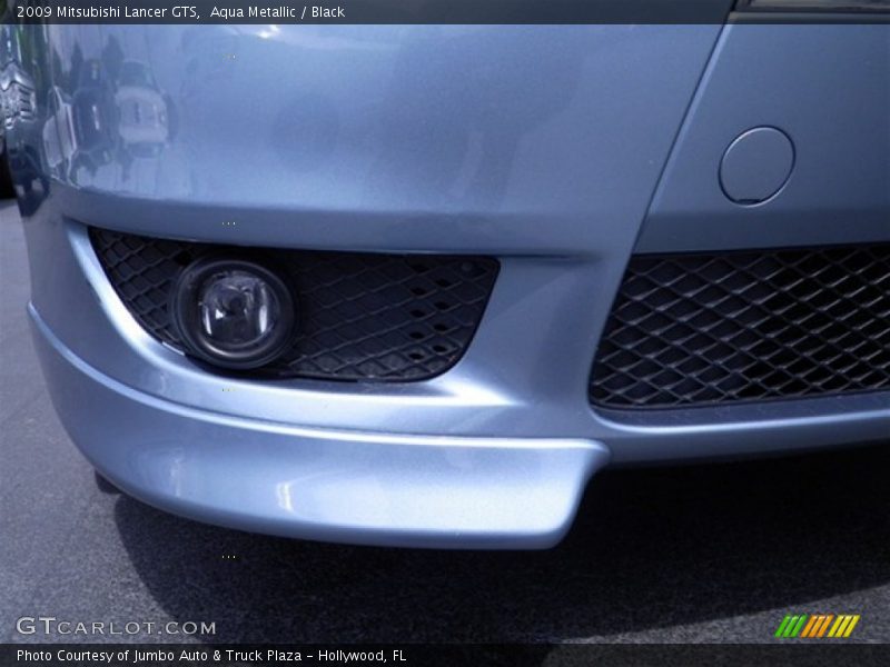 Aqua Metallic / Black 2009 Mitsubishi Lancer GTS