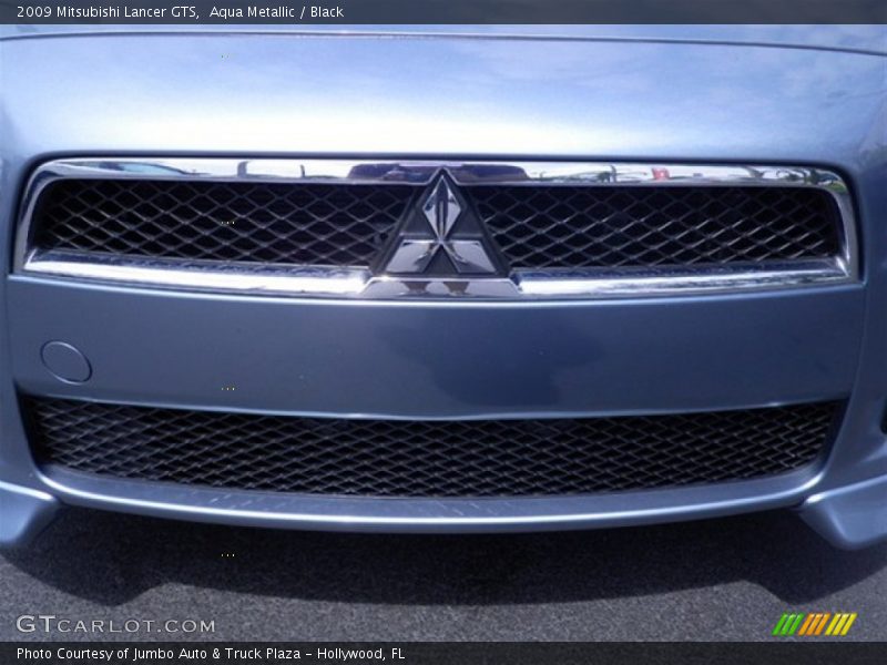 Aqua Metallic / Black 2009 Mitsubishi Lancer GTS