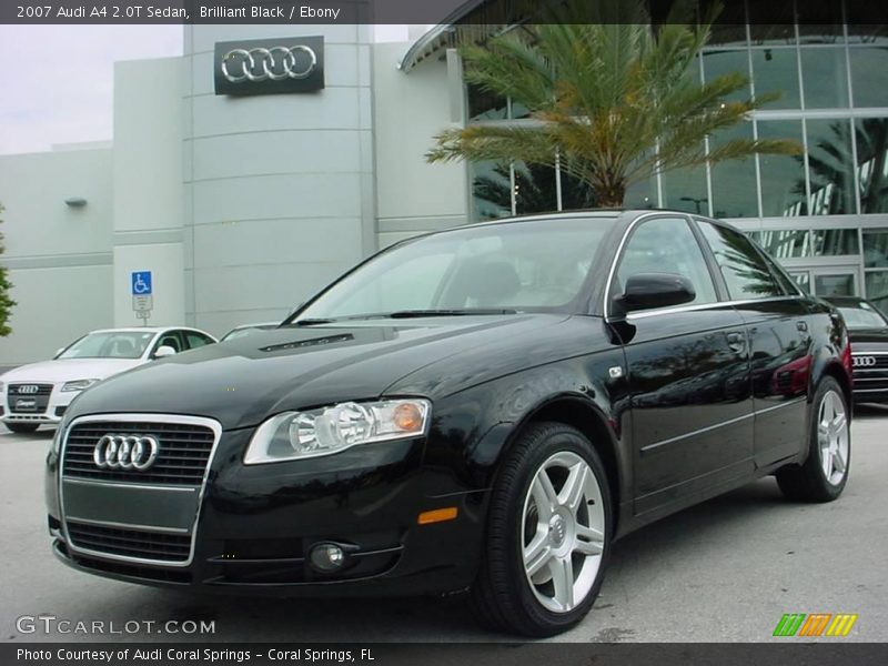 Brilliant Black / Ebony 2007 Audi A4 2.0T Sedan