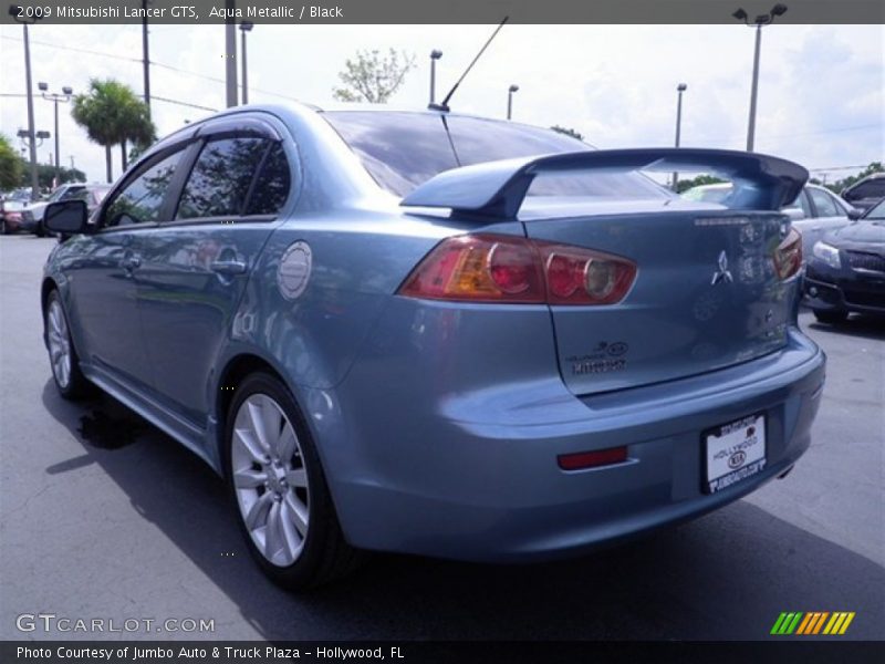 Aqua Metallic / Black 2009 Mitsubishi Lancer GTS