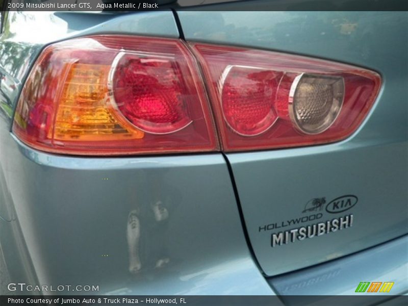 Aqua Metallic / Black 2009 Mitsubishi Lancer GTS