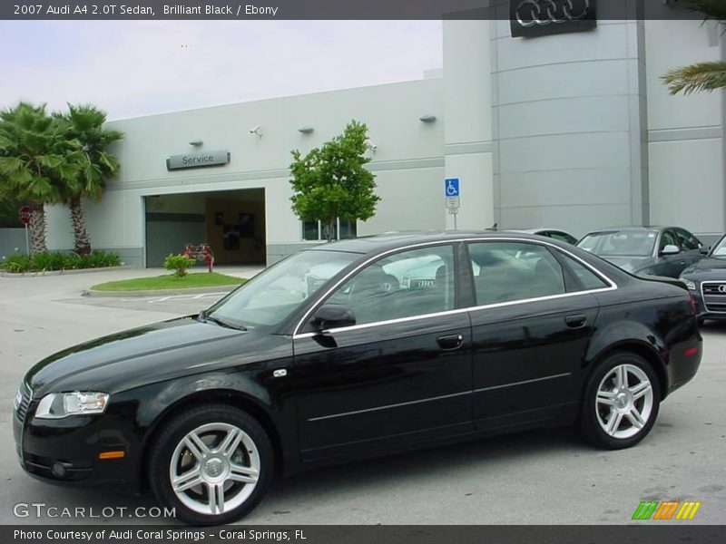Brilliant Black / Ebony 2007 Audi A4 2.0T Sedan