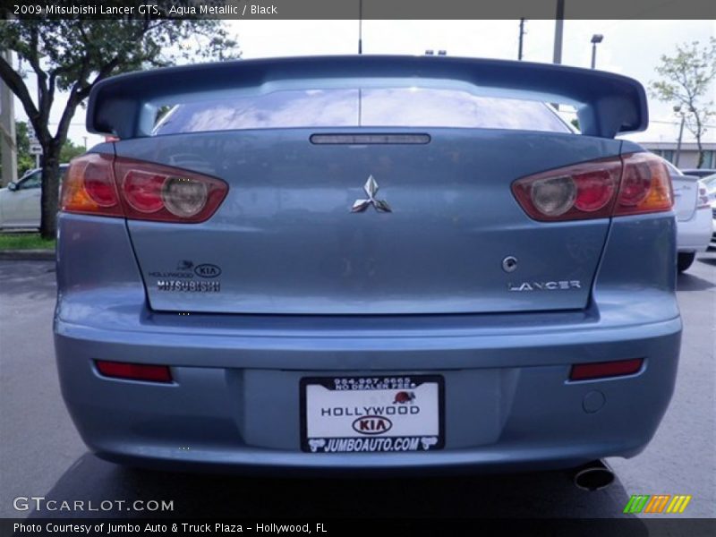 Aqua Metallic / Black 2009 Mitsubishi Lancer GTS