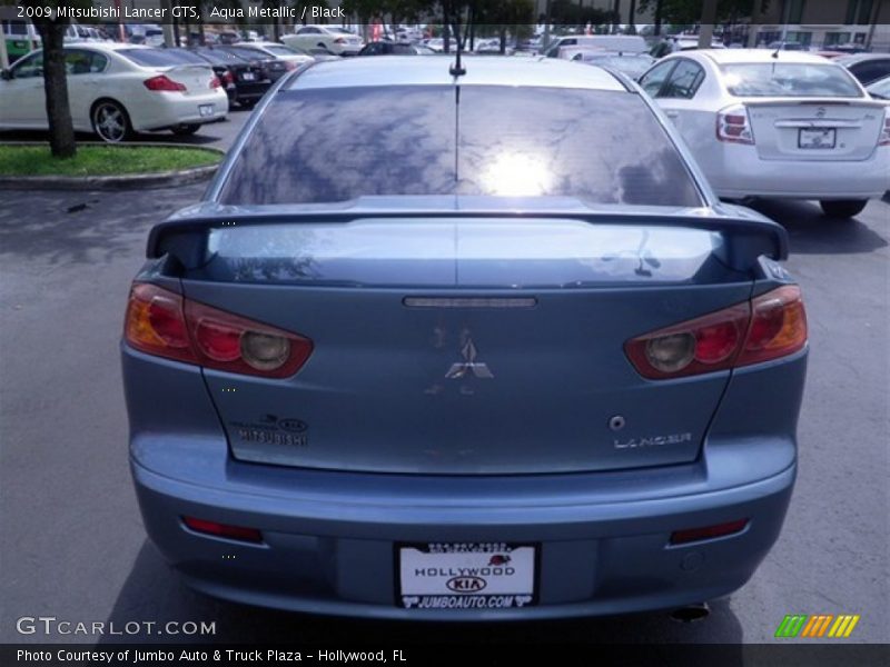 Aqua Metallic / Black 2009 Mitsubishi Lancer GTS