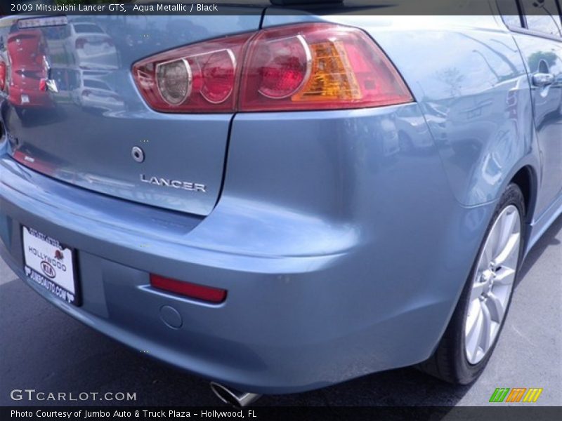 Aqua Metallic / Black 2009 Mitsubishi Lancer GTS