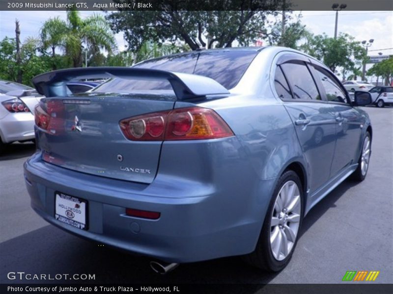 Aqua Metallic / Black 2009 Mitsubishi Lancer GTS