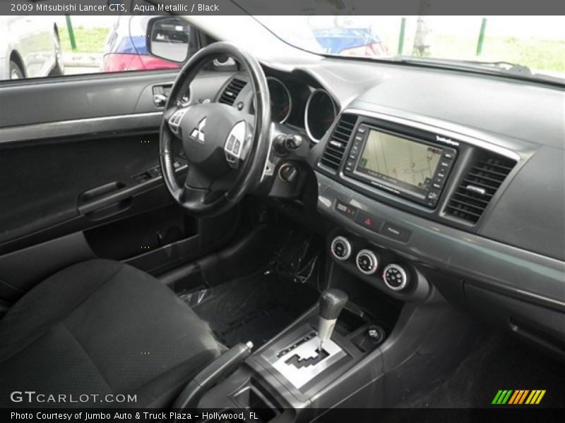 Aqua Metallic / Black 2009 Mitsubishi Lancer GTS