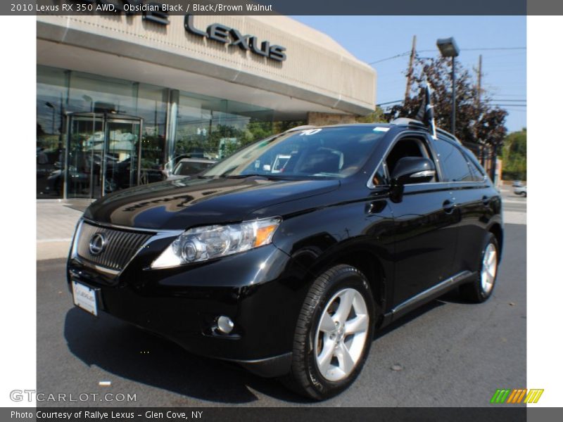 Obsidian Black / Black/Brown Walnut 2010 Lexus RX 350 AWD
