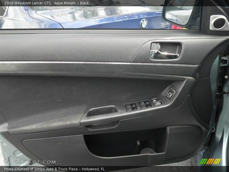 Aqua Metallic / Black 2009 Mitsubishi Lancer GTS