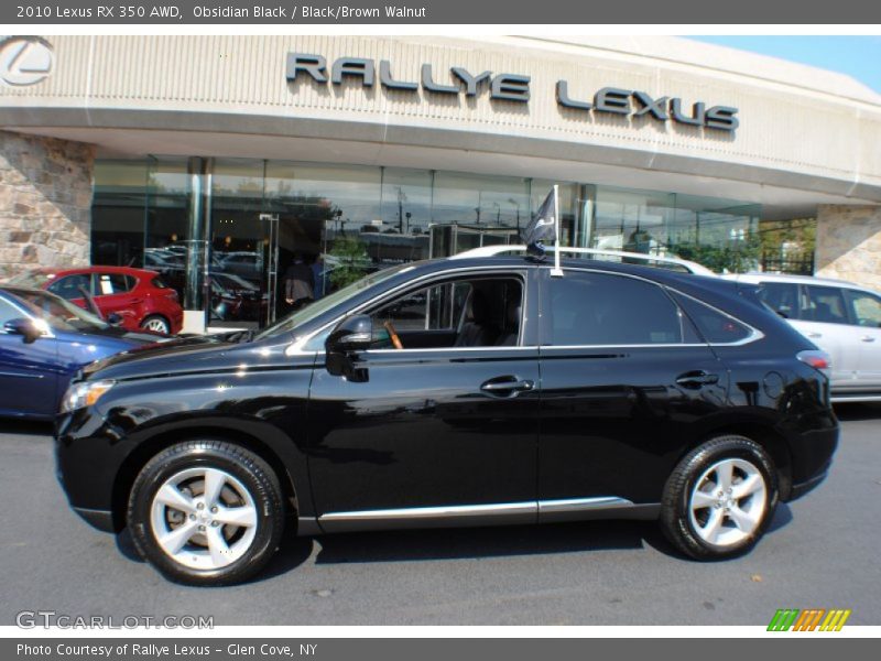 Obsidian Black / Black/Brown Walnut 2010 Lexus RX 350 AWD