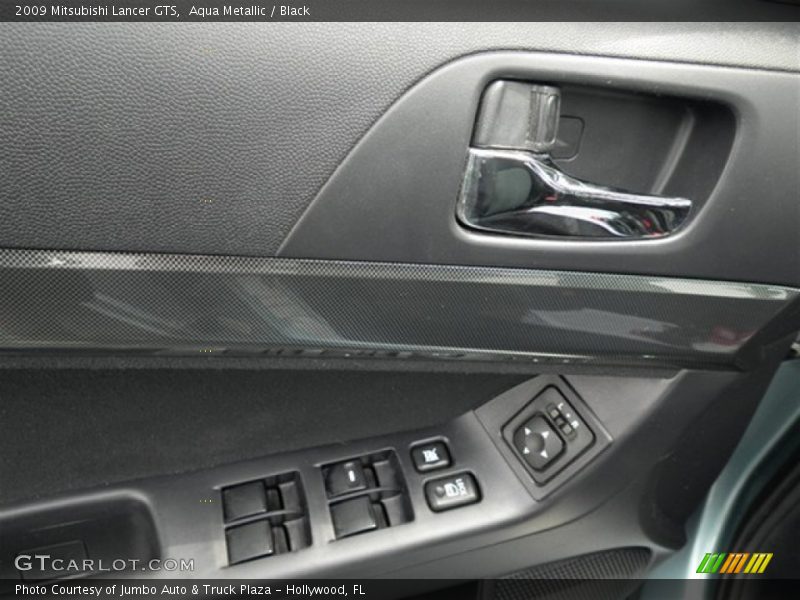 Aqua Metallic / Black 2009 Mitsubishi Lancer GTS