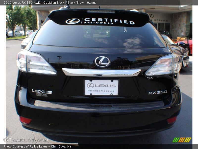 Obsidian Black / Black/Brown Walnut 2010 Lexus RX 350 AWD