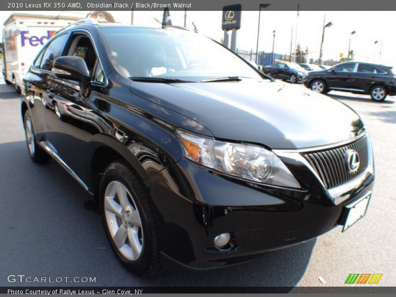 Obsidian Black / Black/Brown Walnut 2010 Lexus RX 350 AWD