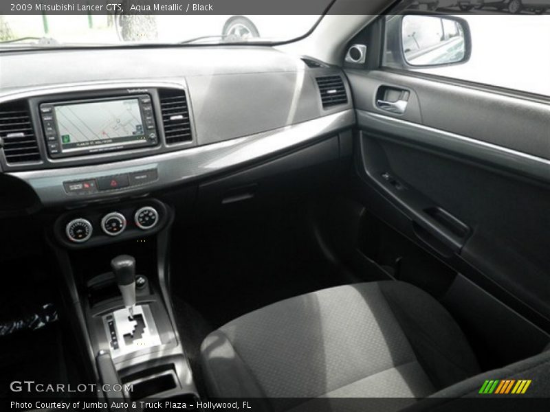 Aqua Metallic / Black 2009 Mitsubishi Lancer GTS