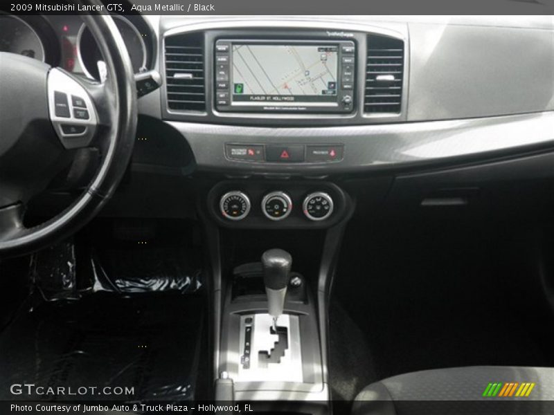 Aqua Metallic / Black 2009 Mitsubishi Lancer GTS