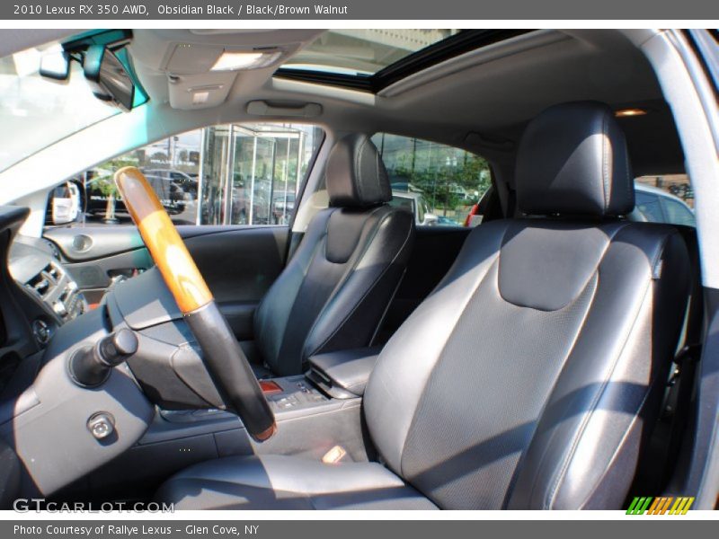 Obsidian Black / Black/Brown Walnut 2010 Lexus RX 350 AWD