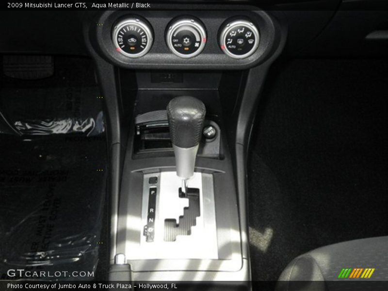 Aqua Metallic / Black 2009 Mitsubishi Lancer GTS
