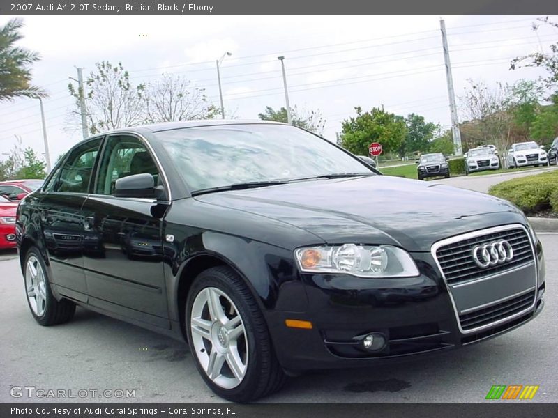 Brilliant Black / Ebony 2007 Audi A4 2.0T Sedan