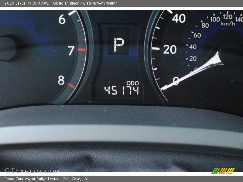 Obsidian Black / Black/Brown Walnut 2010 Lexus RX 350 AWD