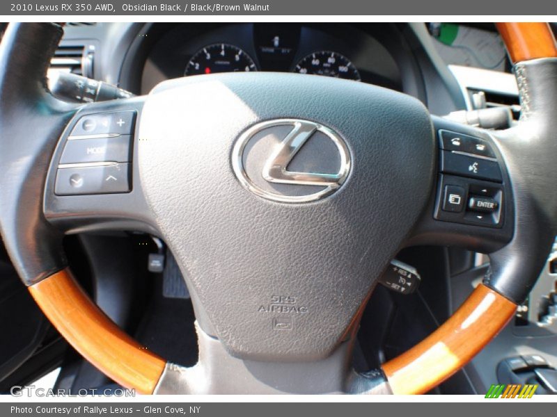 Obsidian Black / Black/Brown Walnut 2010 Lexus RX 350 AWD