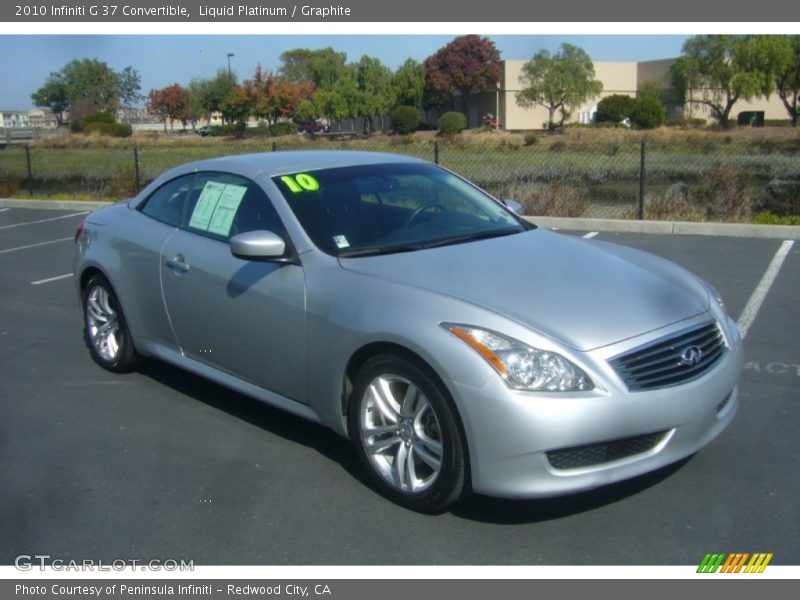 Liquid Platinum / Graphite 2010 Infiniti G 37 Convertible