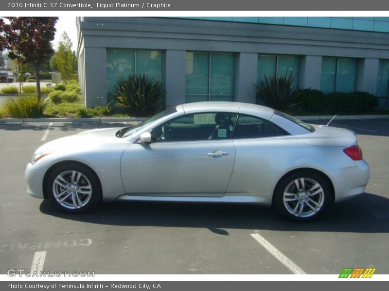 Liquid Platinum / Graphite 2010 Infiniti G 37 Convertible