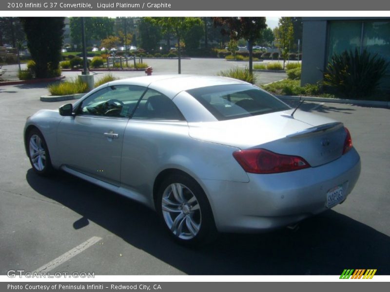 Liquid Platinum / Graphite 2010 Infiniti G 37 Convertible