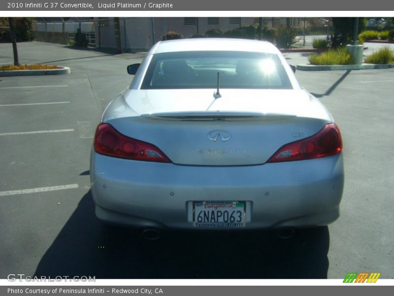 Liquid Platinum / Graphite 2010 Infiniti G 37 Convertible