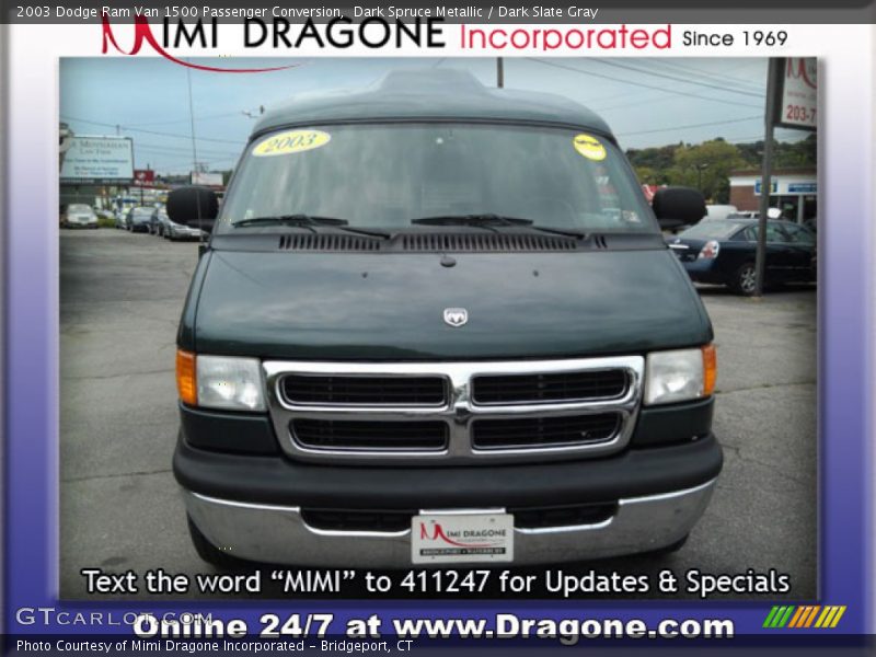 Dark Spruce Metallic / Dark Slate Gray 2003 Dodge Ram Van 1500 Passenger Conversion