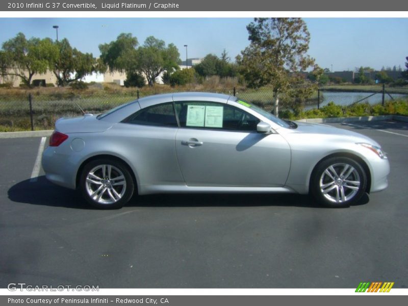 Liquid Platinum / Graphite 2010 Infiniti G 37 Convertible